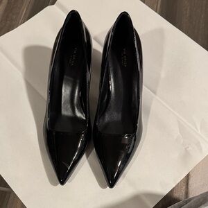 Via Spiga Black Patent Leather Heels